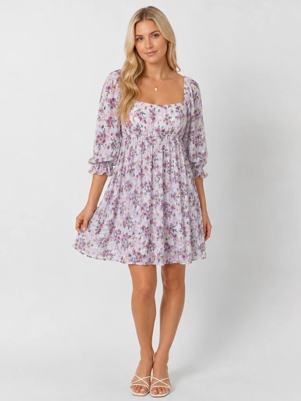 Juliana’s Boutique NWT Floral Babydoll Mini Dress Cottagecore Fairycore S